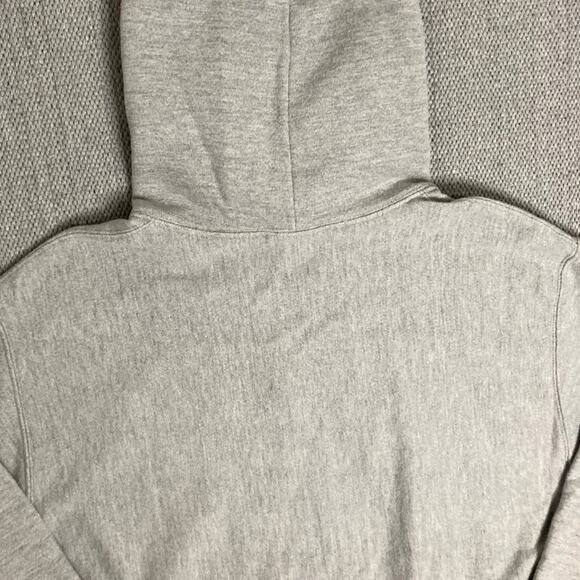 Champion Vintage Reverse Weave Hoodie Mens Large Heather Gray Spell Out Patch - Picture 8 of 13